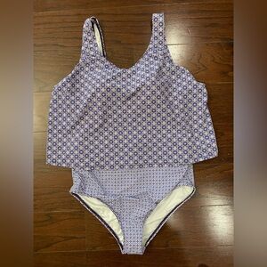 Lands' End Women's Flutter Tankini Top Connected  One Piece  Size Medium New NWT